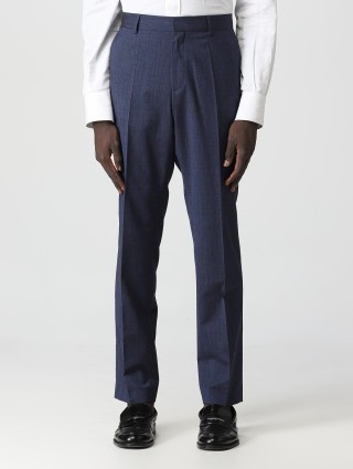 Тёмно-синие брюки BOSS: фото 1 - Invogue