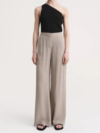 Коричневые брюки-палаццо TOTEME: фото 4 - Invogue