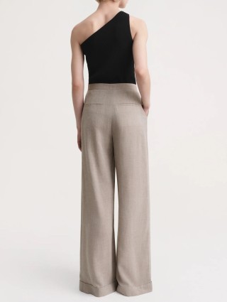 Коричневые брюки-палаццо TOTEME: фото 2 - Invogue