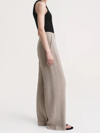 Коричневые брюки-палаццо TOTEME: фото 3 - Invogue