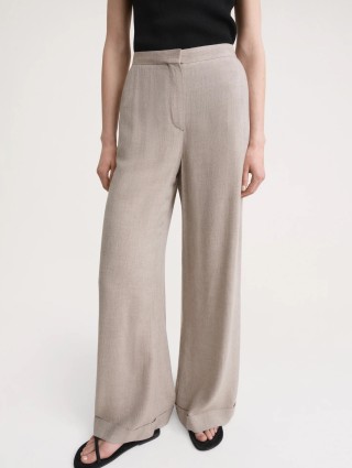 Коричневые брюки-палаццо TOTEME: фото 1 - Invogue