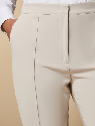 Бежевые брюки MARINA RINALDI: фото 3 - Invogue