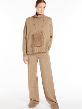 Бежевые брюки MAX MARA: фото 4 - Invogue