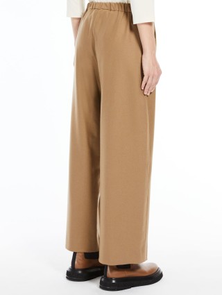 Темно-бежеві брюки MAX MARA з вовни з кишенями: фото 2 - Invogue