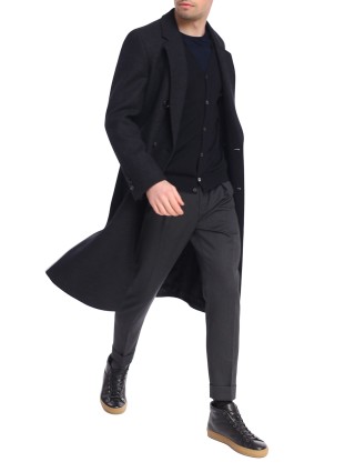 Серые брюки BOSS из шерсти: фото 3 - Invogue