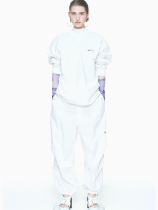 Білі спортивні штани PUSHBUTTON: фото 1 - Invogue