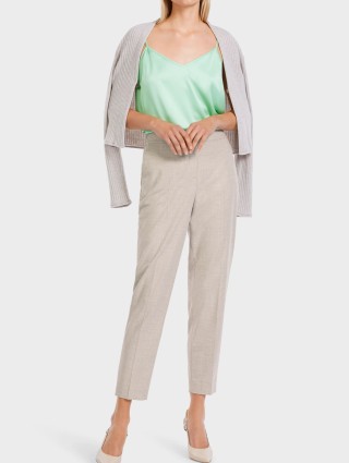 Бежевые брюки MARC CAIN: фото 4 - Invogue