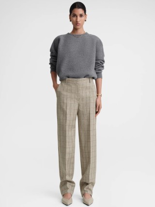 Бежеві брюки TOTEME в клітинку: фото 1 - Invogue