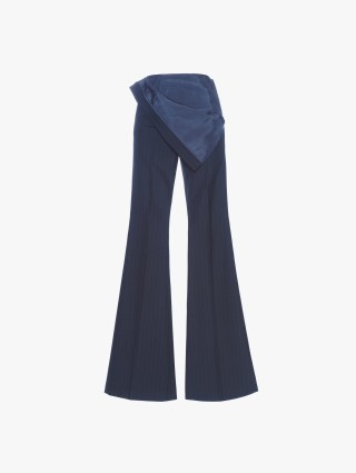 Темно-синие брюки Push Button клеш: фото - Invogue