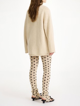 Бежевые леггинсы Malene Birger с цветочками: фото 2 - Invogue