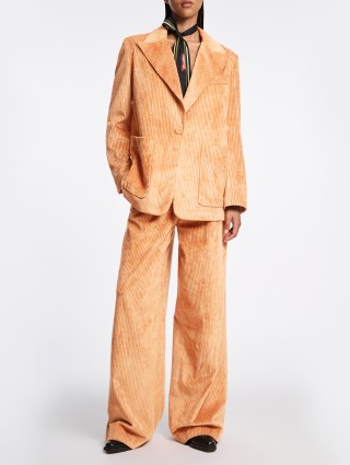 Золотистые брюки Dorothee Schumacher из вельвета: фото 5 - Invogue