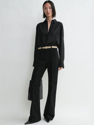 Чорні брюки Totême з органічної бавовни: фото 1 - Invogue