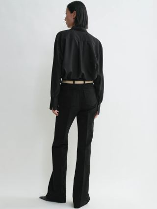 Чорні брюки Totême з органічної бавовни: фото 2 - Invogue