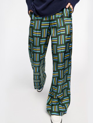 Сині брюки Dorothee Schumacher з принтом: фото 2 - Invogue