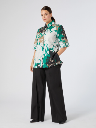 Черные брюки Marina Rinaldi хлопчатобумажные: фото 4 - Invogue