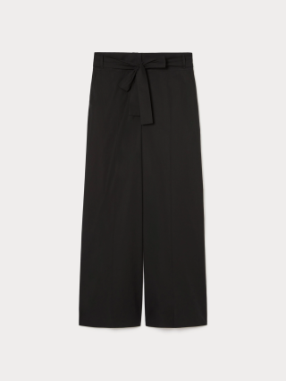 Черные брюки Marina Rinaldi хлопчатобумажные: фото - Invogue