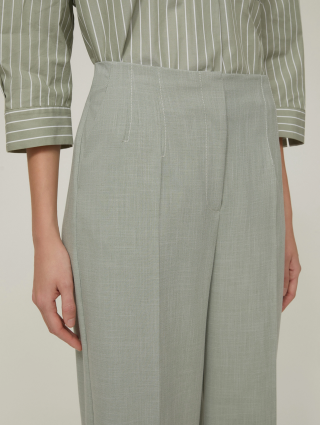 Светло-зеленые брюки PennyBlack широкие: фото 4 - Invogue