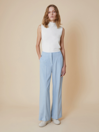 Блакитні брюки PennyBlack широкі: фото 3 - Invogue