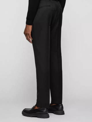 Чорні брюки BOSS з вовни: фото 2 - Invogue