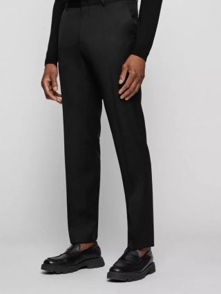 Чорні брюки BOSS з вовни: фото 1 - Invogue