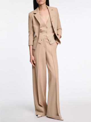 Бежевые брюки DOROTHEE SCHUMACHER широкие: фото 21 - Invogue