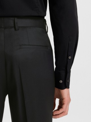 Чёрные брюки BOSS из шерсти: фото 5 - Invogue