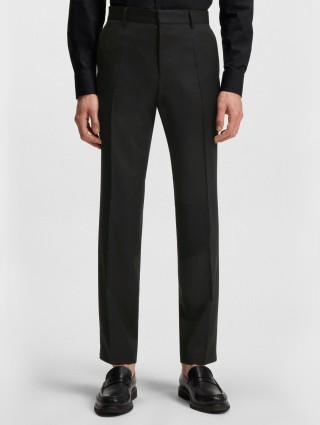 Чёрные брюки BOSS из шерсти: фото 2 - Invogue