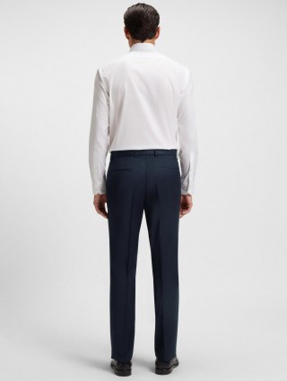 Темно-сині брюки BOSS з вовни: фото 3 - Invogue
