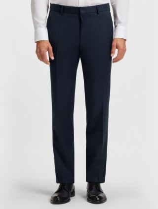 Темно-сині брюки BOSS з вовни: фото 2 - Invogue