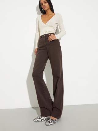 Шоколадні брюки MAX&CO з бавовни: фото 4 - Invogue