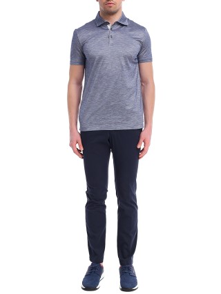 Темно-сині брюки BOSS з еластичної бавовни: фото 1 - Invogue