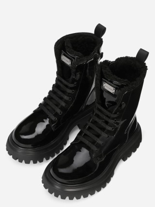 Чорні чоботи DOLCE&GABBANA KIDS : фото 3 - Invogue