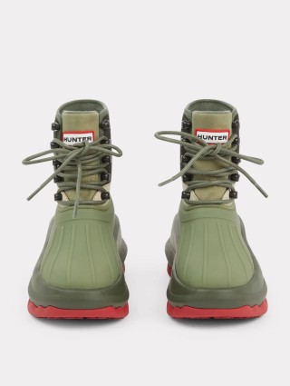 Чоботи кольору хакі KENZO x HUNTER з круглим носом: фото 1 - Invogue