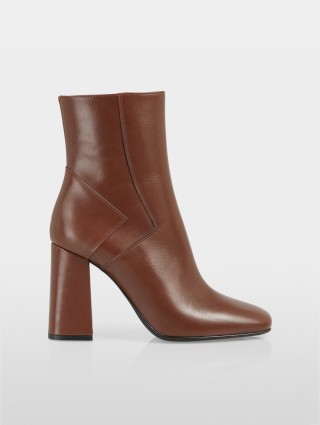 Коричневые ботильоны Marc Cain кожаные: фото - Invogue