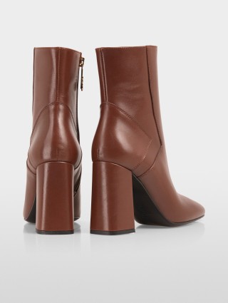 Коричневые ботильоны Marc Cain кожаные: фото 2 - Invogue