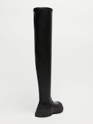 Черные сапоги WEEKEND MAX MARA высокие: фото 3 - Invogue