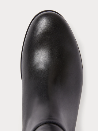 Черные сапоги Marina Rinaldi кожаные: фото 4 - Invogue