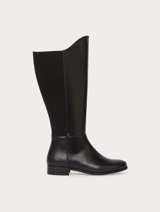 Черные сапоги Marina Rinaldi кожаные: фото - Invogue