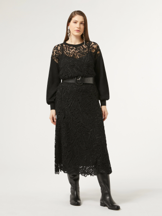 Черные сапоги Marina Rinaldi кожаные: фото 1 - Invogue