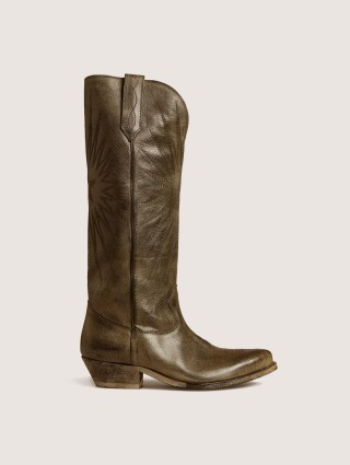 Чорні чоботи Golden Goose шкіряні: фото - Invogue