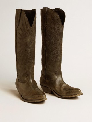 Чорні чоботи Golden Goose шкіряні: фото 2 - Invogue