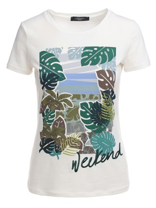 Біла футболка WEEKEND MAX MARA : фото 2 - Invogue