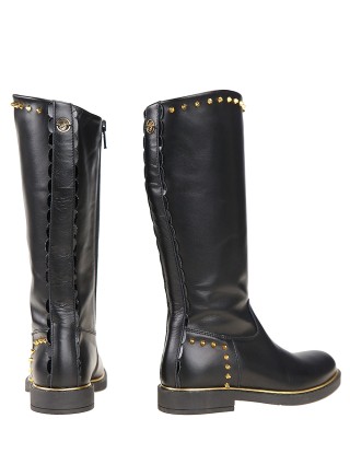 Чёрные сапоги MISS BLUMARINE: фото 2 - Invogue