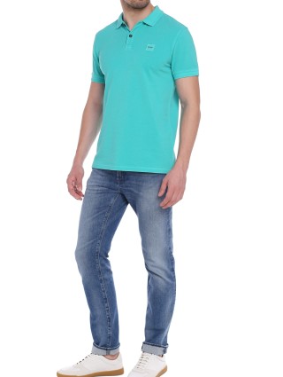 Зеленое поло BOSS: фото 3 - Invogue