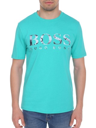 Зелёная футболка BOSS: фото 6 - Invogue