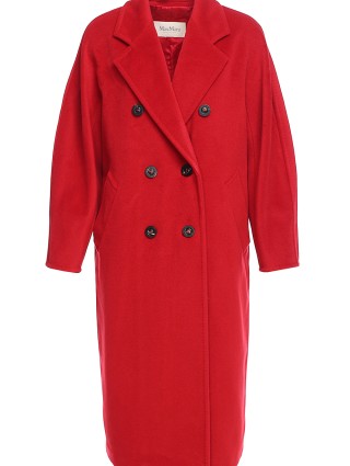 Червоне пальто MAX MARA з вовни та кашеміру: фото - Invogue
