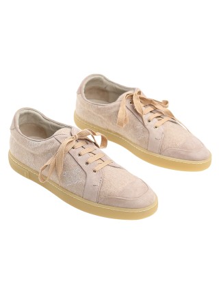 Бежевые сникерсы MAX MARA: фото 3 - Invogue