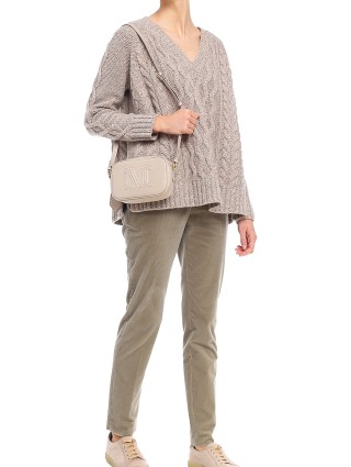 Бежевые сникерсы MAX MARA: фото 4 - Invogue