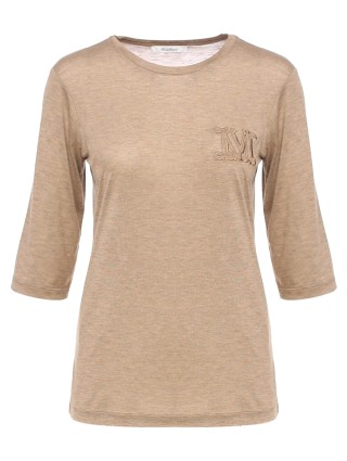 Жёлтая футболка MAX MARA: фото 2 - Invogue