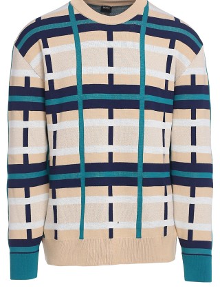 Зелёный свитер BOSS: фото 2 - Invogue